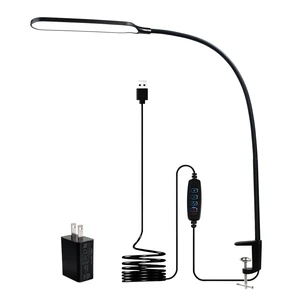 8W LED Desk Lamp with Long Gooseneck and USB Cable, 800LM | Metal Dimmable Clip on Lamp, 3 Colors and 10 Modes, Eye-Caring for Home Office Reading 8W LED Desk Lamp with Long Gooseneck and USB Cable, 800LM | Metal Dimmable Clip on Lamp, 3 Colors and 10 Modes, Eye-Caring for Home Office Reading