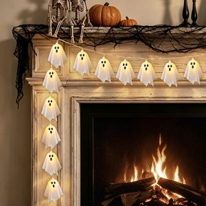 Halloween Decoration Cute 20Ghost LED Light Up Garland Banner Decor 9.9ft Cute 20 Ghost Lights Up Banner Hanging Decorations for Halloween Birthday Party for Mantel Fireplace Windows Porch Home Decor Halloween Decoration Cute 20Ghost LED Light Up Garland Banner Decor 9.9ft Cute 20 Ghost Lights Up Banner Hanging Decorations for Halloween Birthday Party for Mantel Fireplace Windows Porch Home Decor