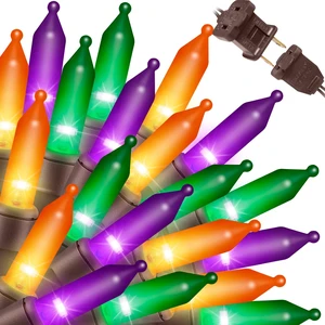 Super-Bright Extendable Orange Purple and Green halloween Lights Decoration 100Lights 19.6ft UL Certified Mini Bulb String Lights Set for Outdoor Halloween Christmas Tree Garden Holiday Decor Super-Bright Extendable Orange Purple and Green halloween Lights Decoration 100Lights 19.6ft UL Certified Mini Bulb String Lights Set for Outdoor Halloween Christmas Tree Garden Holiday Decor