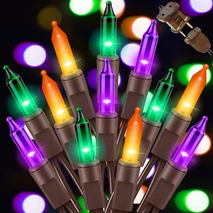 Halloween String Lights - 20ft 100 Incandescent Orange Purple Green Mini Bulbs Lights, Halloween Lighting Decor for Outdoor&Indoor Use, Fairy Garden, Yard, Home, Party, Holiday Decoration Halloween String Lights - 20ft 100 Incandescent Orange Purple Green Mini Bulbs Lights, Halloween Lighting Decor for Outdoor&Indoor Use, Fairy Garden, Yard, Home, Party, Holiday Decoration