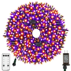 Orange Purple Halloween String Lights, Christmas Light | 105FT 300 LED Color Changing, End to End Plug Waterproof Halloweens Decoration Lights Outdoor Indoor for Bedroom Patio Decor Orange Purple Halloween String Lights, Christmas Light | 105FT 300 LED Color Changing, End to End Plug Waterproof Halloweens Decoration Lights Outdoor Indoor for Bedroom Patio Decor
