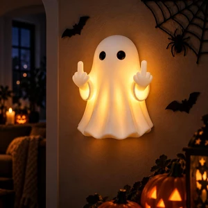 Funny Halloween Wall Night Light, Cute Ghost Lamp Night Light | Hanging Buckle DualUse Wall & Table Resin Collectible Statue for Home Desk Porch Party Indoor Outdoor Funny Halloween Wall Night Light, Cute Ghost Lamp Night Light | Hanging Buckle DualUse Wall & Table Resin Collectible Statue for Home Desk Porch Party Indoor Outdoor