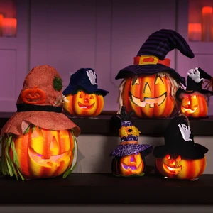 6 Pcs Light Up Pumpkins Halloween Decorations Outdoor Indoor Jack O Lanterns Decor LED Foam Home Large Trick Or Treat Bucket 6 Pcs Light Up Pumpkins Halloween Decorations Outdoor Indoor Jack O Lanterns Decor LED Foam Home Large Trick Or Treat Bucket