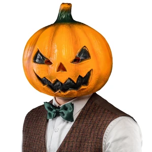Jack-o-Lantern Mask, Costume for Halloween Party | Full Head Natural Latex Jack-o-Lantern Mask for Halloween Costumes, Haunted Events, Stage Scenes and Seasonal Photos Jack-o-Lantern Mask, Costume for Halloween Party | Full Head Natural Latex Jack-o-Lantern Mask for Halloween Costumes, Haunted Events, Stage Scenes and Seasonal Photos