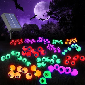 Halloween Solar Eyeball Lights Outdoor Waterproof 4 Pack 32 LED Scary Spooky Eyeballs Light 8 Mode Solar Garden Lights for Yard Path Party Decor Halloween Decorations (Green+Red+Purple+Orange) Halloween Solar Eyeball Lights Outdoor Waterproof 4 Pack 32 LED Scary Spooky Eyeballs Light 8 Mode Solar Garden Lights for Yard Path Party Decor Halloween Decorations (Green+Red+Purple+Orange)
