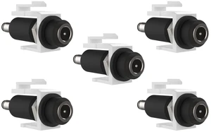 DC Keystone Jack, Power, 12v, 5.5mm x 2.1mm Connector for Keystone Wall Plate (5-Pack Barrel) DC Keystone Jack, Power, 12v, 5.5mm x 2.1mm Connector for Keystone Wall Plate (5-Pack Barrel)