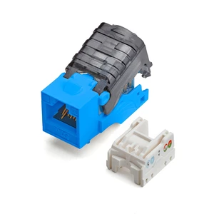 Cat6A Toolless Keystone Jack, Unshielded (UTP), PoE++ (4PPoE) 100W, UL Listed, ETL Verified, ANSI/TIA Certified, Modular RJ45 Female, Blue, 2 Pack Cat6A Toolless Keystone Jack, Unshielded (UTP), PoE++ (4PPoE) 100W, UL Listed, ETL Verified, ANSI/TIA Certified, Modular RJ45 Female, Blue, 2 Pack
