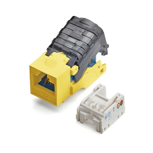 Cat6A Toolless Keystone Jack, Unshielded (UTP), PoE++ (4PPoE) 100W, UL Listed, ETL Verified, ANSI/TIA Certified, Modular RJ45 Female, Yellow, 2 Pack Cat6A Toolless Keystone Jack, Unshielded (UTP), PoE++ (4PPoE) 100W, UL Listed, ETL Verified, ANSI/TIA Certified, Modular RJ45 Female, Yellow, 2 Pack