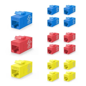 UL Listed CAT6 Keystone Coupler PoE, Blue + Red + Yellow, 5-Pack | UL Listed |10Gbps High Speed | PoE SupportFemale to Female | CAT6/CAT5E/CAT5Ethernet Cable Extender UL Listed CAT6 Keystone Coupler PoE, Blue + Red + Yellow, 5-Pack | UL Listed |10Gbps High Speed | PoE SupportFemale to Female | CAT6/CAT5E/CAT5Ethernet Cable Extender