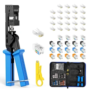 Speed Termination Keystone Tool Kit With Mixcolor Keystone Jack | Faster Than the Traditional Punch-Down Tool, UL-Listed Keystone Jacks with RJ45 Connectors and Mini Wire Stripper. Speed Termination Keystone Tool Kit With Mixcolor Keystone Jack | Faster Than the Traditional Punch-Down Tool, UL-Listed Keystone Jacks with RJ45 Connectors and Mini Wire Stripper.
