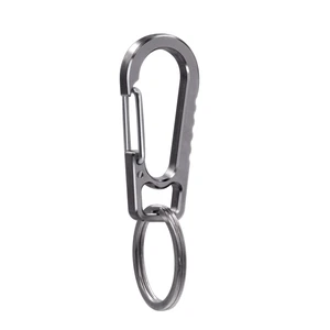 Titanium Heavy Duty Keychain Carabiner, EDC Key Clip Anti-Lost | Quick Released Backpack Hook, Car Keychain Clip, Belt Loop Clip, Outdoor Camping KeyringSilver Titanium Heavy Duty Keychain Carabiner, EDC Key Clip Anti-Lost | Quick Released Backpack Hook, Car Keychain Clip, Belt Loop Clip, Outdoor Camping KeyringSilver
