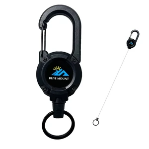 Retractable Keychain Heavy Duty, Multitool Carabiner Badge Holder, Retractable Keychain Clip Id Holder, Upgraded 58cm Stainless Steel Cord, Suitable for Men and Women Black Retractable Keychain Heavy Duty, Multitool Carabiner Badge Holder, Retractable Keychain Clip Id Holder, Upgraded 58cm Stainless Steel Cord, Suitable for Men and Women Black