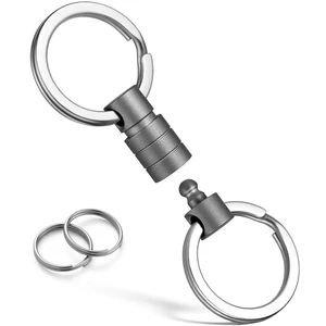 Titanium Quick Release Keychain, Pull Apart Detachable Key Chain | Rustproof, 20lbs Load, Anti-Drop Lock, 360° Swivel, for Valet Car Home Key Storage Titanium Quick Release Keychain, Pull Apart Detachable Key Chain | Rustproof, 20lbs Load, Anti-Drop Lock, 360° Swivel, for Valet Car Home Key Storage