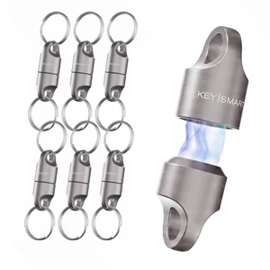 MagConnect - Magnetic Key Holder for Purse, Key Chains for Car Keys, Detachable Key Ring Quick Release Keychain for Men - Mens Key Chain Rings Heavy Duty Key Ring - Titanium EDC (6 Pack) MagConnect - Magnetic Key Holder for Purse, Key Chains for Car Keys, Detachable Key Ring Quick Release Keychain for Men - Mens Key Chain Rings Heavy Duty Key Ring - Titanium EDC (6 Pack)
