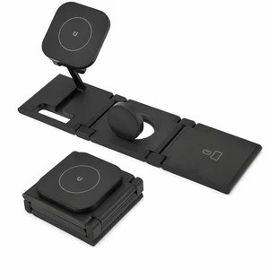 3 in 1 Foldable Magnetic Wireless Charger Dock -Charging Station for Apple Multiple Devices -Travel Charging Pad for iPhone 17 16 15 14 13 12 Pro Max Plus Watch & Airpods