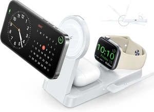 3 in 1 Magnetic Wireless for iPhone Charging Station: Foldable Portable Charger for iPhone 18-12 Pro Max & Apple Watch & AirPods, for Apple Multiple Devices Charger for Home,Office&Travel 3 in 1 Magnetic Wireless for iPhone Charging Station: Foldable Portable Charger for iPhone 18-12 Pro Max & Apple Watch & AirPods, for Apple Multiple Devices Charger for Home,Office&Travel