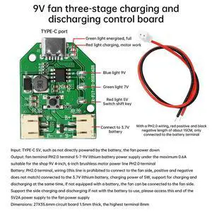 3.7V to 5V 7V 9V Boost Board Fan Motor Speed Controller Board USB Rechargeable Fan Circuit Board Governor Step Up Module 3.7V to 5V 7V 9V Boost Board Fan Motor Speed Controller Board USB Rechargeable Fan Circuit Board Governor Step Up Module