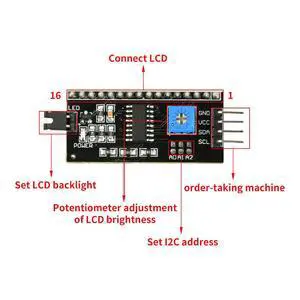 5pcs PCF8574 LCD Display Adapter Module IIC I2C LCD1602 2004 IIC Serial Interface Board 5V Electronic Component Kit for 5pcs PCF8574 LCD Display Adapter Module IIC I2C LCD1602 2004 IIC Serial Interface Board 5V Electronic Component Kit for