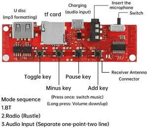3.7V DC Bluetooth-Compatible Amplifier Board Dual Channel Audio Module / Micro USB Charging for Speaker DIY Electronic Kit 3.7V DC Bluetooth-Compatible Amplifier Board Dual Channel Audio Module / Micro USB Charging for Speaker DIY Electronic Kit