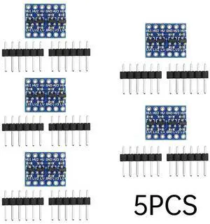 5pcs 2-Channel Level Converter Sensor Module IIC I2C UART SPI 3.3V to 5V 5V to 3.3V Logic Level Shifter With Pin Electronic Kit 5pcs 2-Channel Level Converter Sensor Module IIC I2C UART SPI 3.3V to 5V 5V to 3.3V Logic Level Shifter With Pin Electronic Kit