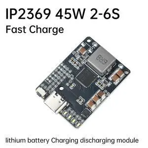 IP2369 45W 2S~6S lithium Charging Discharging Module 3S 4S 5S Li-ion/LiFePO4 Batteries Charger Type-c Interface IP2369 45W 2S~6S lithium Charging Discharging Module 3S 4S 5S Li-ion/LiFePO4 Batteries Charger Type-c Interface