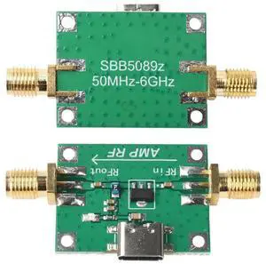 5MHz-6GHz Broadband RF Power Amp Module SBB5089 20dB Gain DC 5V Type-C High Integration Mini Size for RF Front-end Applications 5MHz-6GHz Broadband RF Power Amp Module SBB5089 20dB Gain DC 5V Type-C High Integration Mini Size for RF Front-end Applications