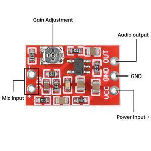DC 3-5V Electret Microphone Preamplifier Module with Voice Compression Amp Sound Amplifier Board DC 3-5V Electret Microphone Preamplifier Module with Voice Compression Amp Sound Amplifier Board