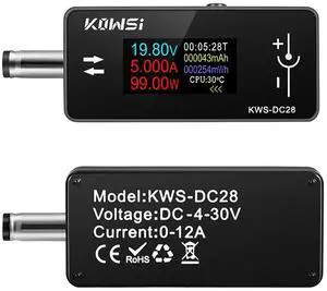 DC 4~30V 0~12A Voltage Ammeter Power Meter 0.96 inch TFT HD Digital Display DC 5.5*2.5 Interface Tester Electronic Kit DC 4~30V 0~12A Voltage Ammeter Power Meter 0.96 inch TFT HD Digital Display DC 5.5*2.5 Interface Tester Electronic Kit