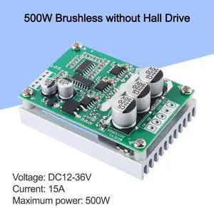 DC 12-36V 500W 15A Brushless Hall Free Motor Driver Board Motor Foward Reverse Speed Controller Control Switch Module DC 12-36V 500W 15A Brushless Hall Free Motor Driver Board Motor Foward Reverse Speed Controller Control Switch Module
