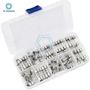 100 PCS Fast Blow Glass Fuse Box Kit 5x20 250V For Circuit Current Protection 5*20mm 0.2/0.5/1/2/3/5/8/10/15/20A 100 PCS Fast Blow Glass Fuse Box Kit 5x20 250V For Circuit Current Protection 5*20mm 0.2/0.5/1/2/3/5/8/10/15/20A