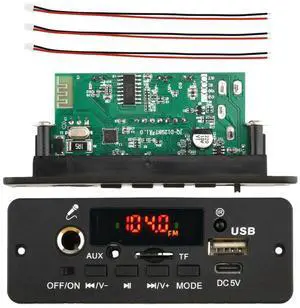 DC 5V MP3 Player 2*5W Amplifier Blue-tooth MP3 Decoder Board Car Music Player FM Radio Handsfree Call Record Module Support Mic DC 5V MP3 Player 2*5W Amplifier Blue-tooth MP3 Decoder Board Car Music Player FM Radio Handsfree Call Record Module Support Mic