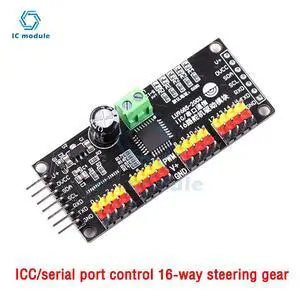 LU9685 16 Channel PWM Servo Driver Board IIC Interface LU9685 Module Controller for Ar-duino Robot or Ra-spberry pi LU9685 16 Channel PWM Servo Driver Board IIC Interface LU9685 Module Controller for Ar-duino Robot or Ra-spberry pi