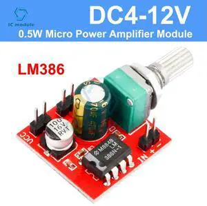 LM386 Power Amplifier Audio Board Mono Sound Amplifier 0.5W Mini Amplificador Speaker Home Sound Theater DIY LM386 Power Amplifier Audio Board Mono Sound Amplifier 0.5W Mini Amplificador Speaker Home Sound Theater DIY