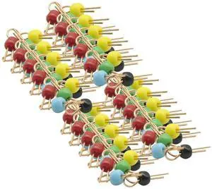 100Pcs PCB test point Yellow Blue Green Red Black Gold Tone Soldering PCB Board Breadboard Test Point Pin 100Pcs PCB test point Yellow Blue Green Red Black Gold Tone Soldering PCB Board Breadboard Test Point Pin