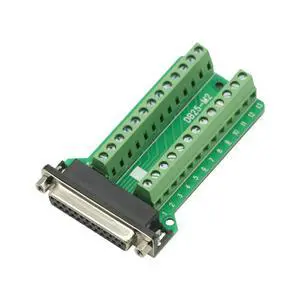 DB25 Female 25Pin Plug Breakout PCB Board Terminals D-SUB Connector For Module Board DB25 Female 25Pin Plug Breakout PCB Board Terminals D-SUB Connector For Module Board