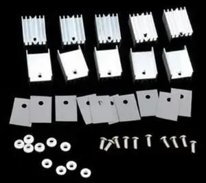 10PCS TO-220 Silver Heatsink Heat Sink for Voltage Regulator or MOSFET 10PCS TO-220 Silver Heatsink Heat Sink for Voltage Regulator or MOSFET