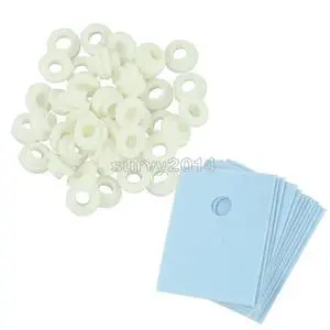 100Pcs TO-220 Transistor Plastic Insulation Washer + 100Pcs TO-220 Isolated Silicone Pad Sheet Strip 100Pcs TO-220 Transistor Plastic Insulation Washer + 100Pcs TO-220 Isolated Silicone Pad Sheet Strip