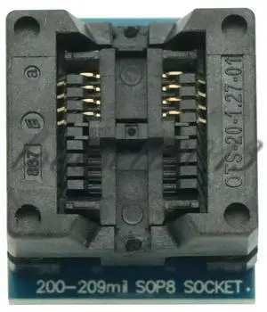 1PCS SOIC8 SOP8 to DIP8 Wide-body Seat Wide 200mil Programmer Adapter Socket Blue 1PCS SOIC8 SOP8 to DIP8 Wide-body Seat Wide 200mil Programmer Adapter Socket Blue