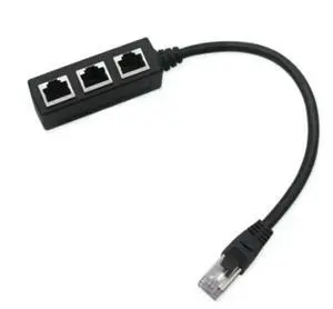 RJ45 Ethernet Splitter Cable 1 Male To 3 Female Ethernet Splitter for Cat5 Cat6Ethernet Socket Connector Adapter RJ45 Ethernet Splitter Cable 1 Male To 3 Female Ethernet Splitter for Cat5 Cat6Ethernet Socket Connector Adapter
