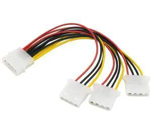 4Pin IDE Power Cables HY1578 4 Pin Molex Male To 3 Port Molex IDE Female Power Supply Splitter Adapter Cable 4Pin IDE Power Cables HY1578 4 Pin Molex Male To 3 Port Molex IDE Female Power Supply Splitter Adapter Cable