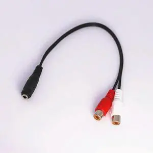 Universal 3.5mm Stereo Audio Female Connector Jack To 2 RCA Female Socket To Headphone 3.5 Y Adapter Cable Q1 Universal 3.5mm Stereo Audio Female Connector Jack To 2 RCA Female Socket To Headphone 3.5 Y Adapter Cable Q1