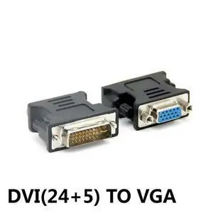 DVI To VGA Female Adapter DVI-I Plug 24 + 5 P To VGA Jack Adapter HD Video Graphics Card Converter for PC HDTV Projector DVI To VGA Female Adapter DVI-I Plug 24 + 5 P To VGA Jack Adapter HD Video Graphics Card Converter for PC HDTV Projector