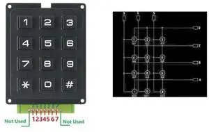 1PCS 4 x 3 Matrix Array 12 Keys 4*3 Switch Keypad Keyboard Module for keypad Module 1PCS 4 x 3 Matrix Array 12 Keys 4*3 Switch Keypad Keyboard Module for keypad Module