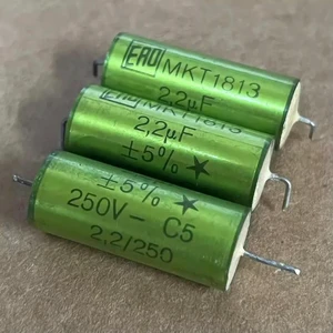 1PCS Second-hand disassembled MKT1813 250V 2.2UF high-end frequency division stepless capacitor 30*11MM 1PCS Second-hand disassembled MKT1813 250V 2.2UF high-end frequency division stepless capacitor 30*11MM