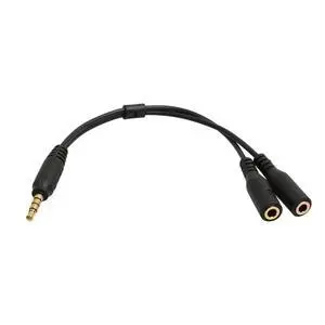 Universal 3.5mm Stereo Audio Male To 2 Female Headphone Microphone TRRS Y Splitter Cable Adapter Audio Adapter Cable Universal 3.5mm Stereo Audio Male To 2 Female Headphone Microphone TRRS Y Splitter Cable Adapter Audio Adapter Cable