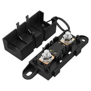 MEGA Fuse Block 250A Flat Type For Car Boat Compatible Bolt-On Blade Fuse Holder ANL Design MEGA Fuse Block 250A Flat Type For Car Boat Compatible Bolt-On Blade Fuse Holder ANL Design