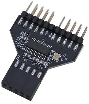 USB 2.0 9 Pin Splitter Motherboard USB 9Pin Header 1 to 2 Extension Adapter 9-Pin USB HUB USB2.0 Connectors for RGB Lamp Fan USB 2.0 9 Pin Splitter Motherboard USB 9Pin Header 1 to 2 Extension Adapter 9-Pin USB HUB USB2.0 Connectors for RGB Lamp Fan