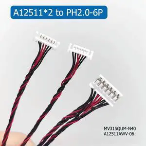 LCD backlight cable for MV315QUM-N40 A12511AWV-06 terminal A12511*2 to PH2.0-6P LCD backlight cable for MV315QUM-N40 A12511AWV-06 terminal A12511*2 to PH2.0-6P