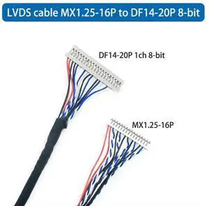 LVDS cable MX1.25-16P to DF14-20P 1ch 8-bit for KTV LCD screen MJ-KTV2-V LVDS cable MX1.25-16P to DF14-20P 1ch 8-bit for KTV LCD screen MJ-KTV2-V