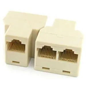 1pcs 3 Way RJ45 LAN Network Ethernet Splitter Connector Khaki 1pcs 3 Way RJ45 LAN Network Ethernet Splitter Connector Khaki